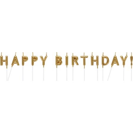 Creative Converting Gold Happy Birthday Candles, .5"x2.5", 168PK 339949